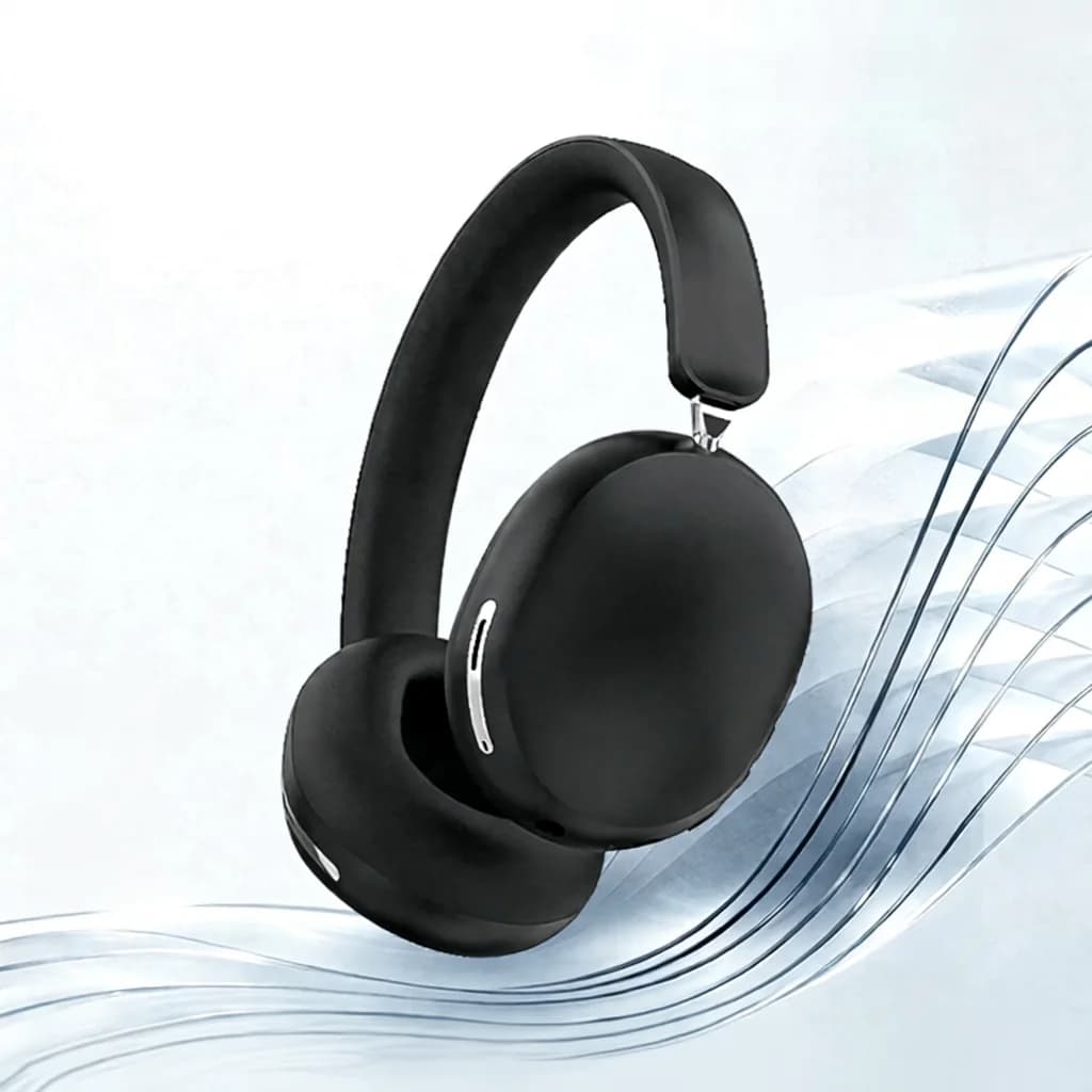 Fones de Ouvido Over-Ear Sem Fio com ANC e Almofadas em Couro Proteico