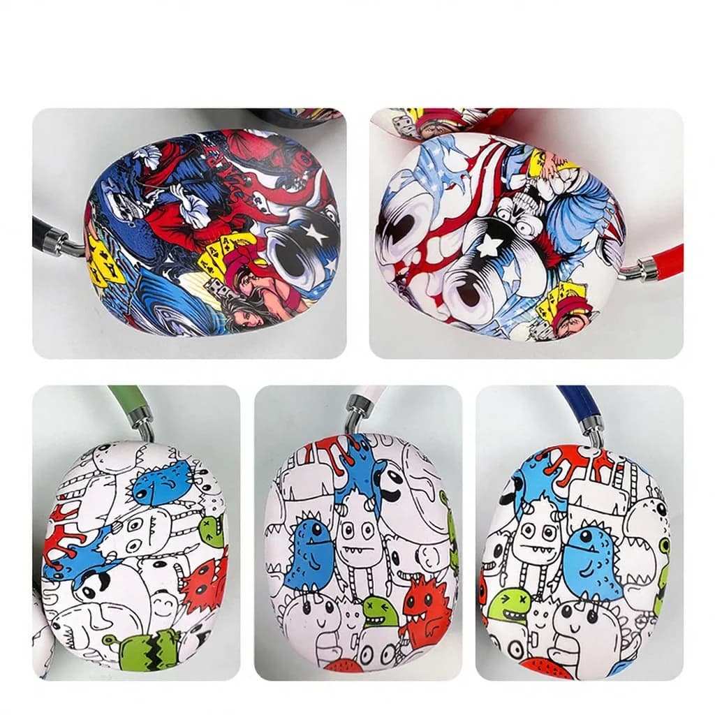 Fone de Ouvido Bluetooth Over-Ear Graffiti com Rádio FM e Slot para Cartão TF