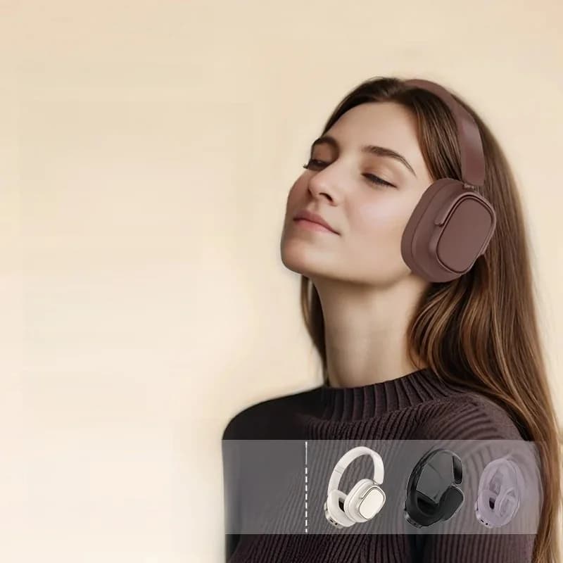 Fones de Ouvido Bluetooth Retro Circum-auriculares com Cancelamento Ativo de Ruído