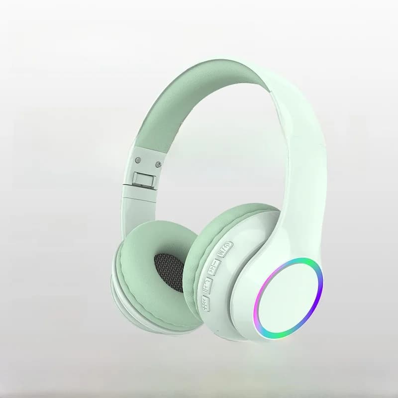 Fone de Ouvido Bluetooth Sem Fio Over-Ear com Luz LED e Microfone