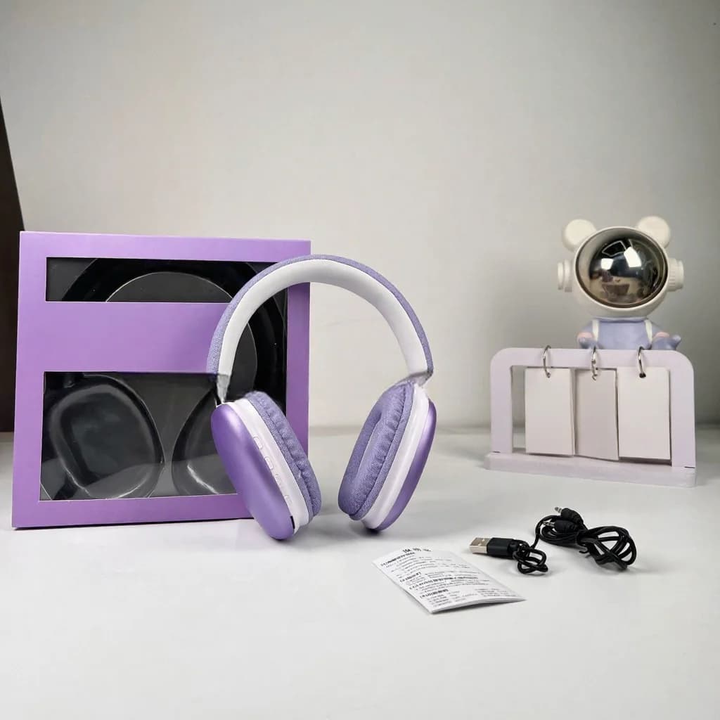 Fones de Ouvido Sem Fio Over-Ear com Bluetooth 5.4 e Longa Duração de Bateria