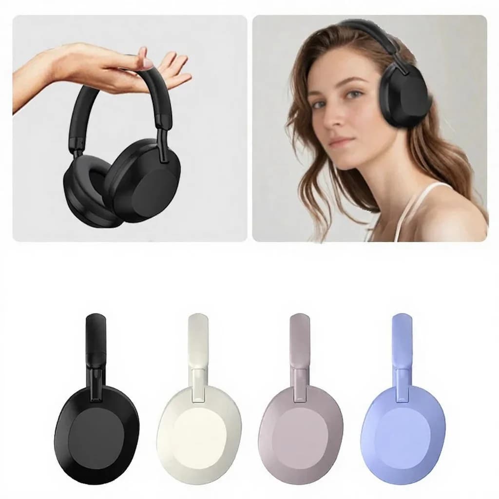 Fones de Ouvido Bluetooth Sem Fio Over-Ear com Cancelamento Ativo de Ruído (ANC)