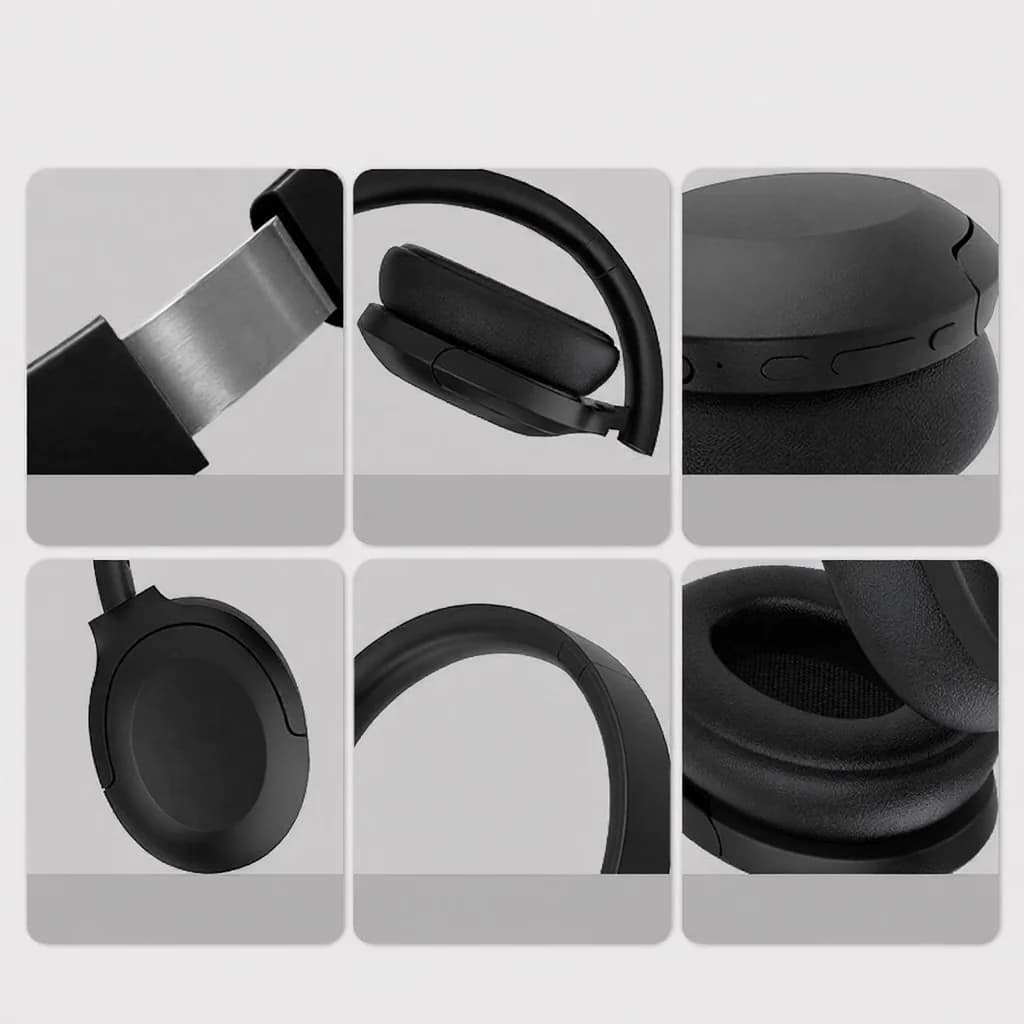 Fones de Ouvido Bluetooth com Cancelamento Ativo de Ruído Over-Ear Sem Fio 5.4