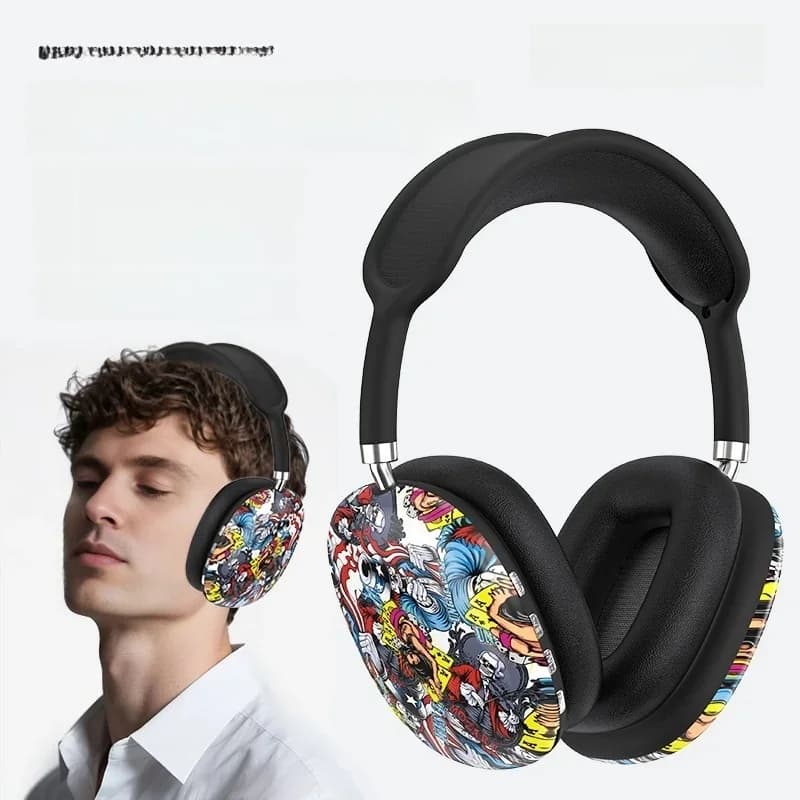 Fone de Ouvido Bluetooth Over-Ear Graffiti com Rádio FM e Slot para Cartão TF