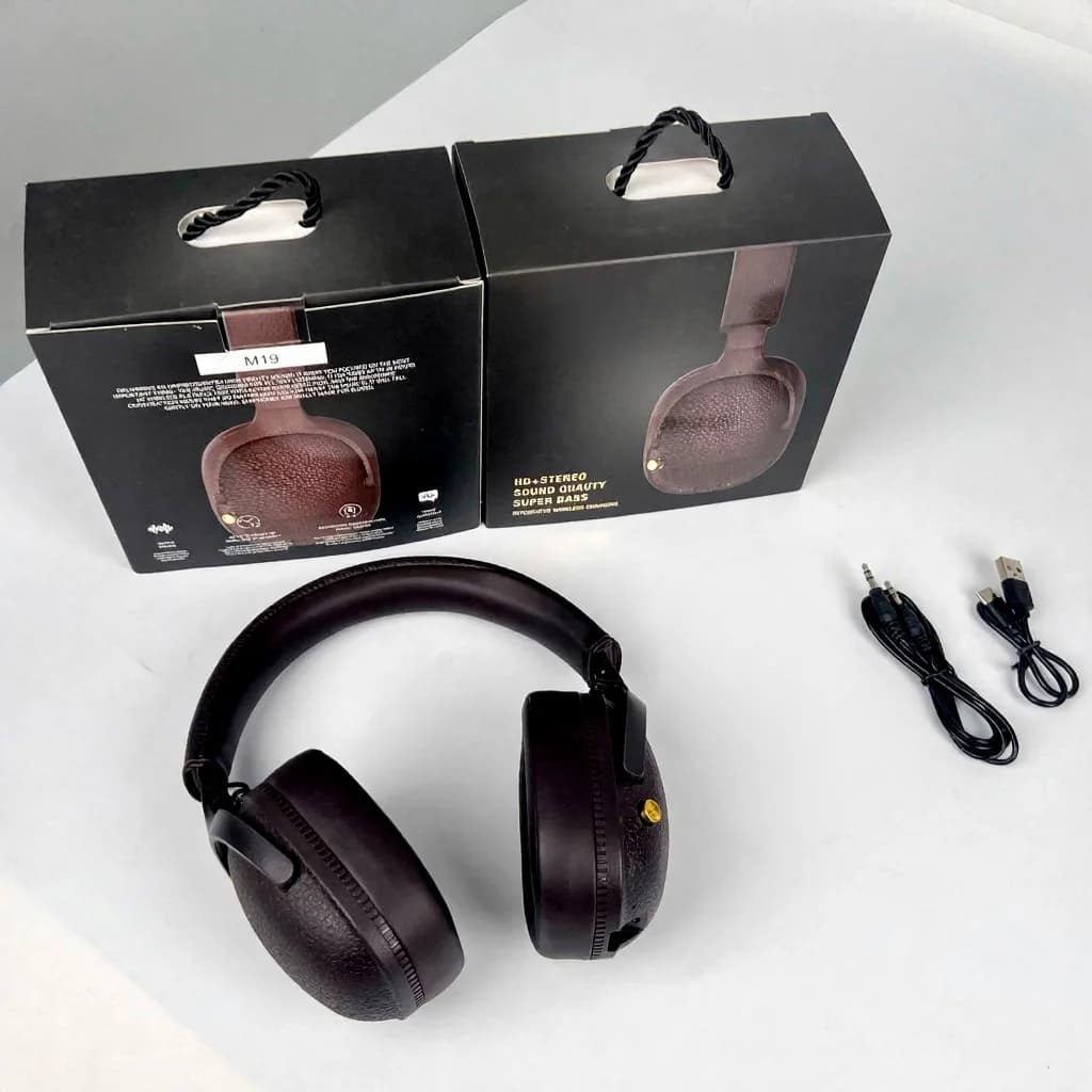 Fones de Ouvido Bluetooth Over-Ear Retrô Sem Fio Estéreo com Microfone