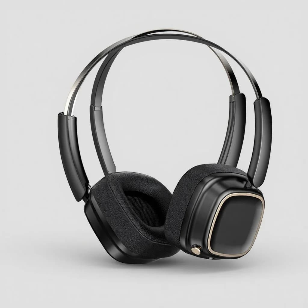 Fone de Ouvido Sem Fio Retro Over-Ear Bluetooth 5.4 com Graves Estéreo