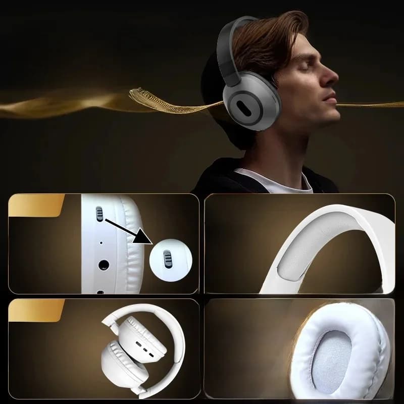 Fone de Ouvido Bluetooth Sem Fio Over-Ear com Longa Duração da Bateria