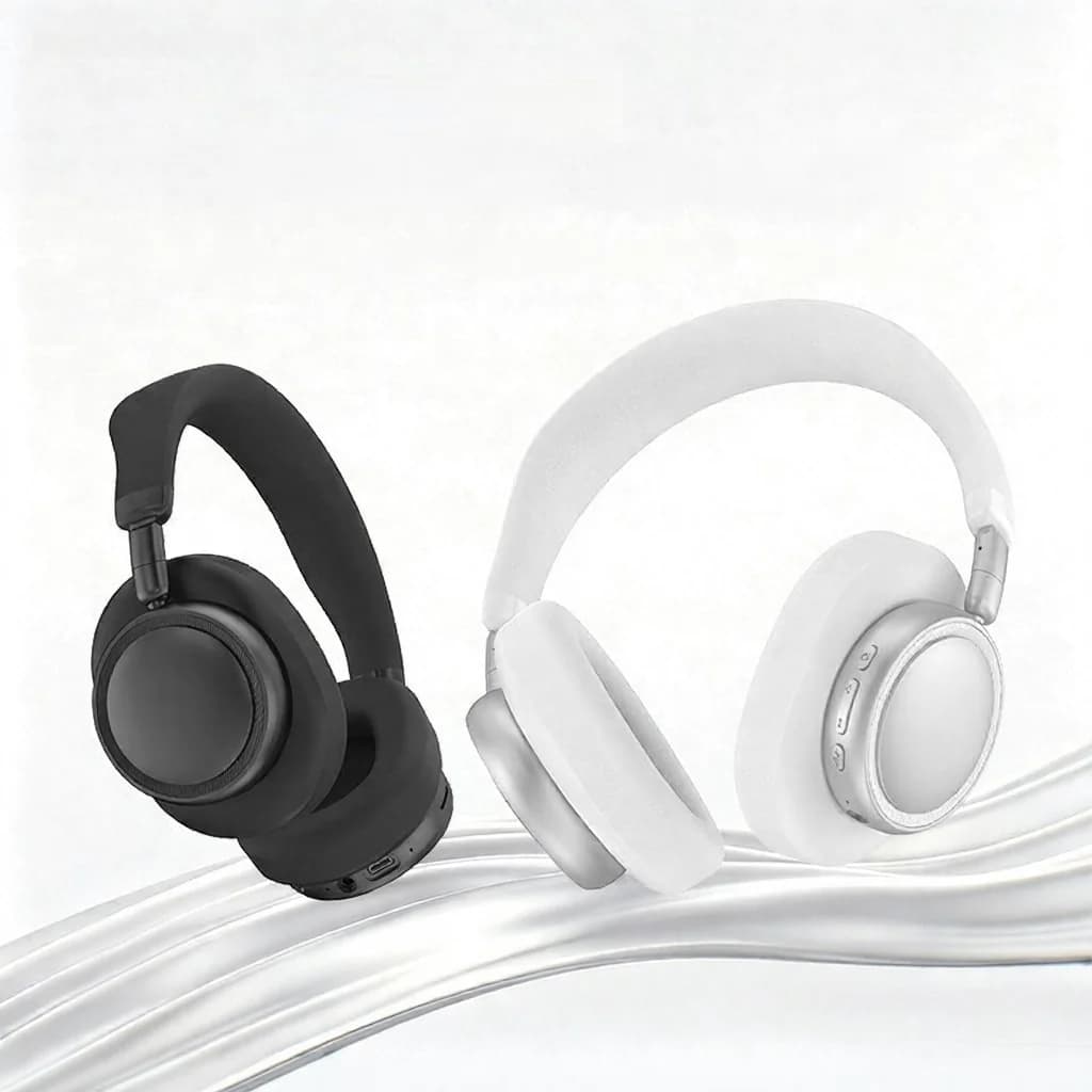 Fones de Ouvido Sem Fio com ANC, Design Dobrável, 30H de Bateria