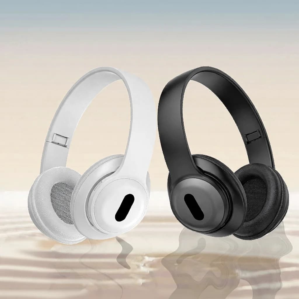 Fone de Ouvido Over-Ear Sem Fio Bluetooth com Rádio FM e Slot para Cartão TF