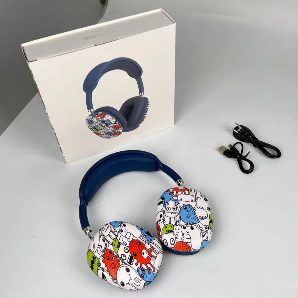 Fone de Ouvido Wireless Over-Ear Grafite com Cartão TF e AUX
