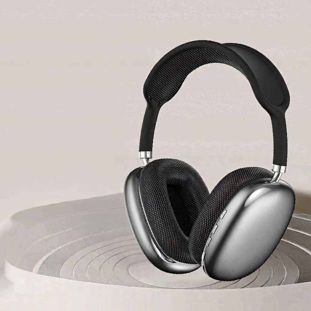 Fone de Ouvido Sem Fio Over-Ear com Rádio FM e Slot para Cartão TF