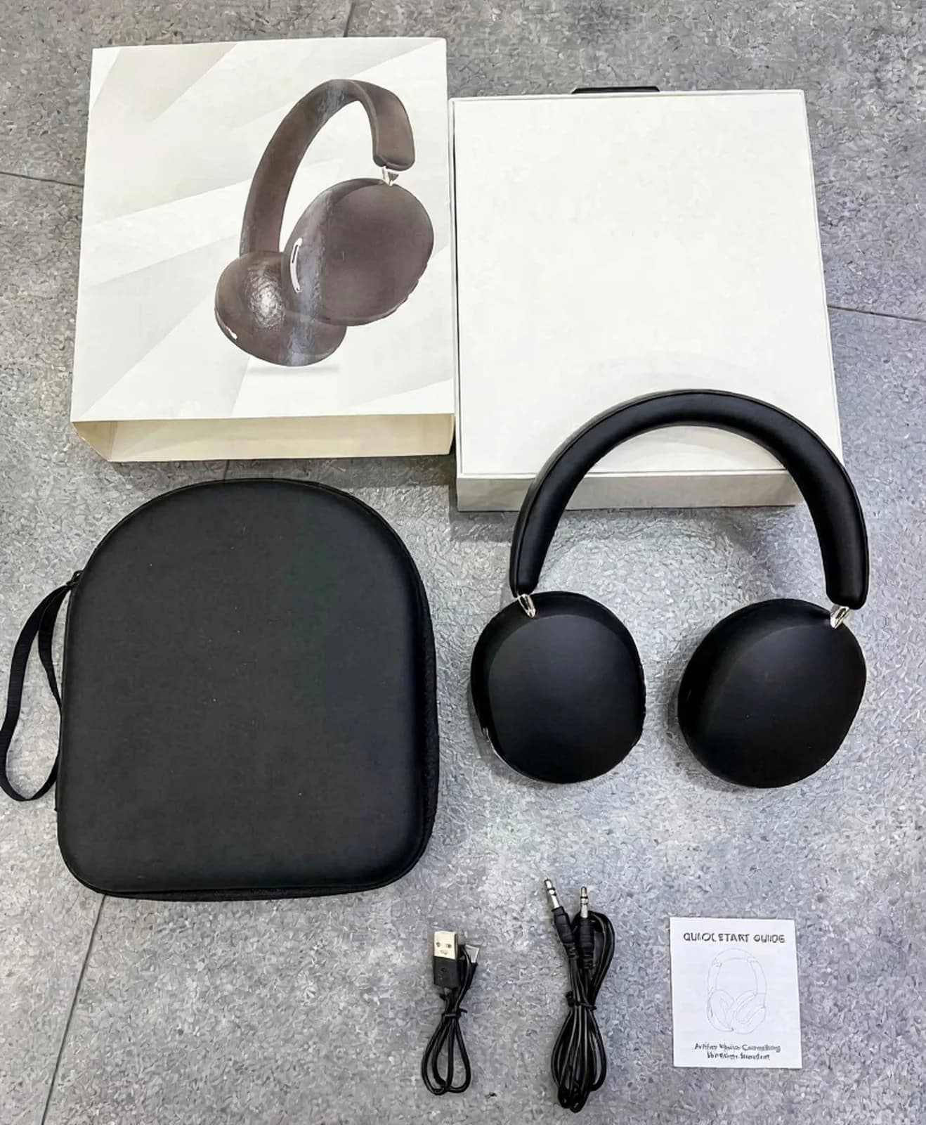 Fones de Ouvido Over-Ear Sem Fio com ANC e Almofadas em Couro Proteico