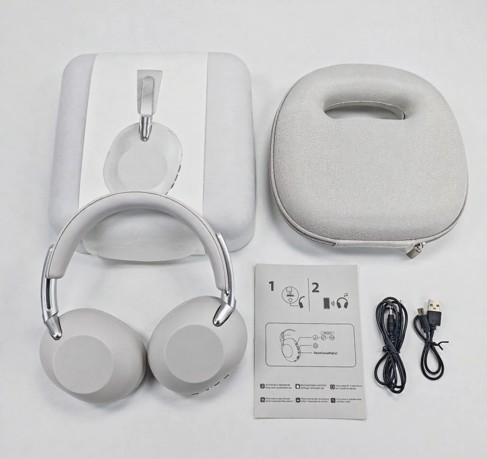 Fones de Ouvido Bluetooth Sem Fio Over-Ear com Cancelamento Ativo de Ruído