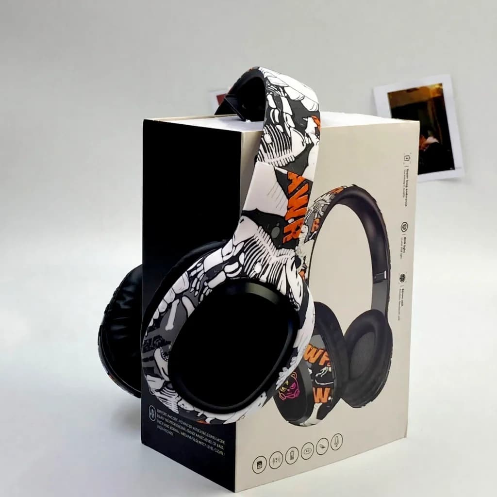 Fones de Ouvido Bluetooth Over-Ear com Rádio FM e Luzes LED