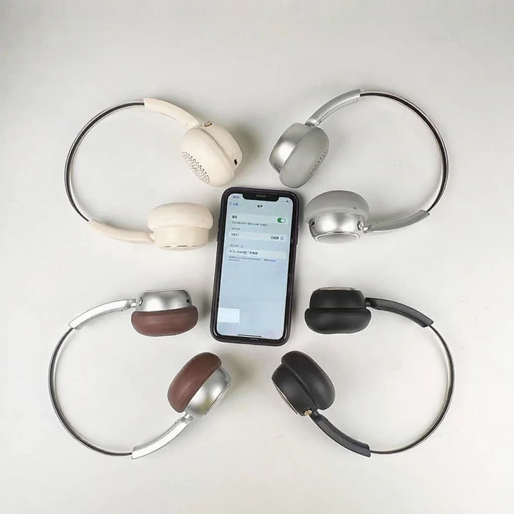 Fones de Ouvido Retro Circum-auriculares Sem Fio com Rádio FM e Bluetooth 5.4