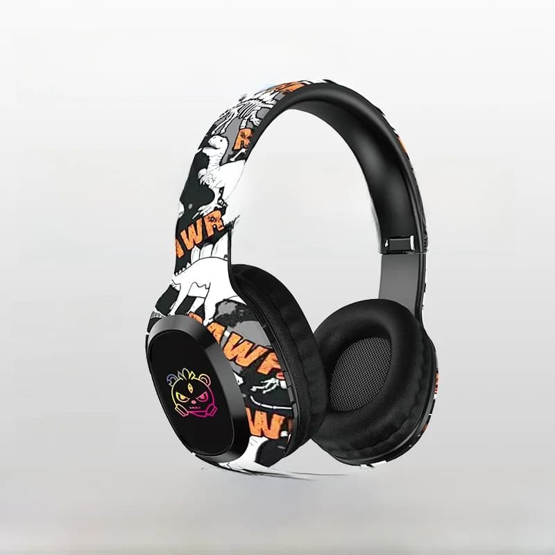 Fone de Ouvido Over-Ear Sem Fio com Slot para Cartão TF e Bluetooth