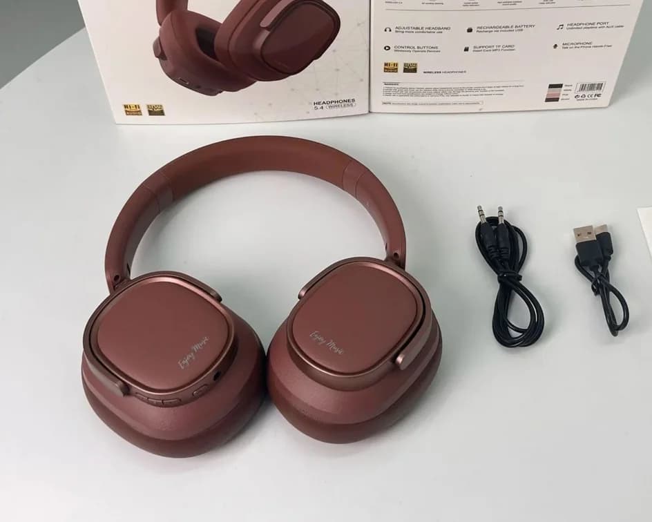 Fones de Ouvido Sem Fio Retrô com Cancelamento de Ruído Ativo