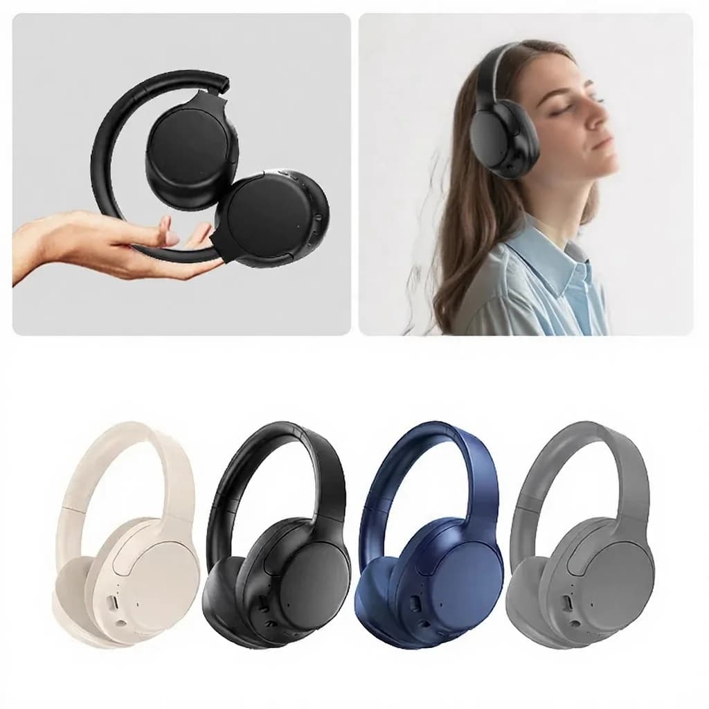 Fones de Ouvido Bluetooth Sem Fio com Cancelamento de Ruído Ativo