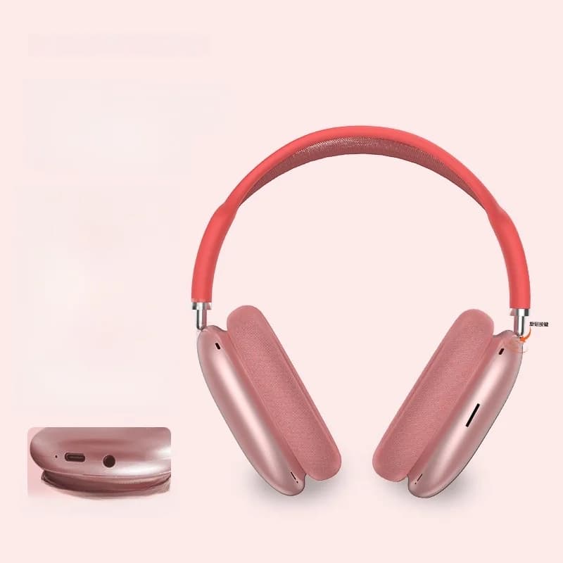 Fones de Ouvido Over-Ear Bluetooth 5.4 com Botão Rotativo e Rádio FM