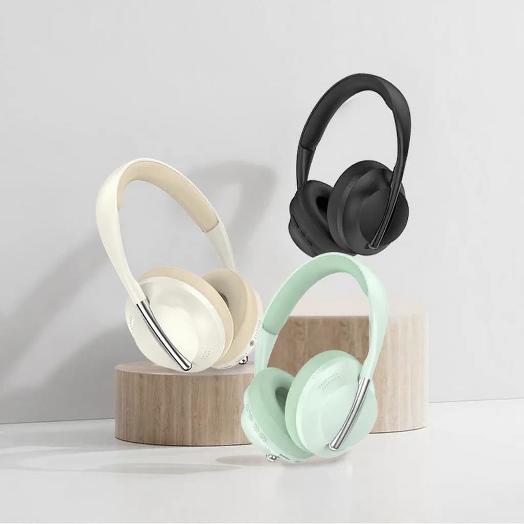 Fone de Ouvido Sem Fio Over-Ear com Rádio FM e Slot para Cartão TF