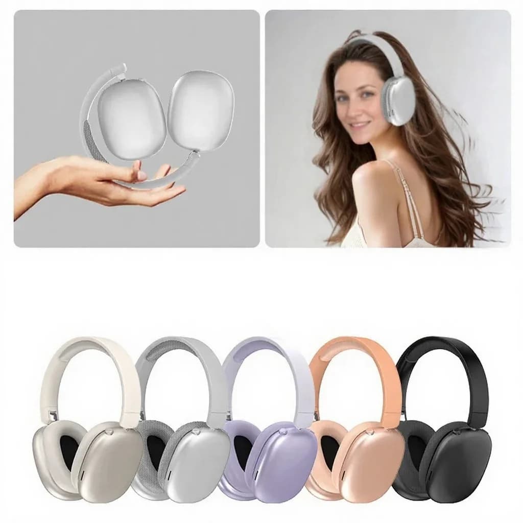Fone de Ouvido Bluetooth Over-Ear Sem Fio com Longa Duração da Bateria
