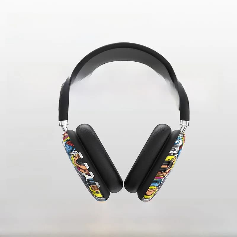 Fone de Ouvido Sem Fio Over-Ear Graffiti com Cartão TF e AUX