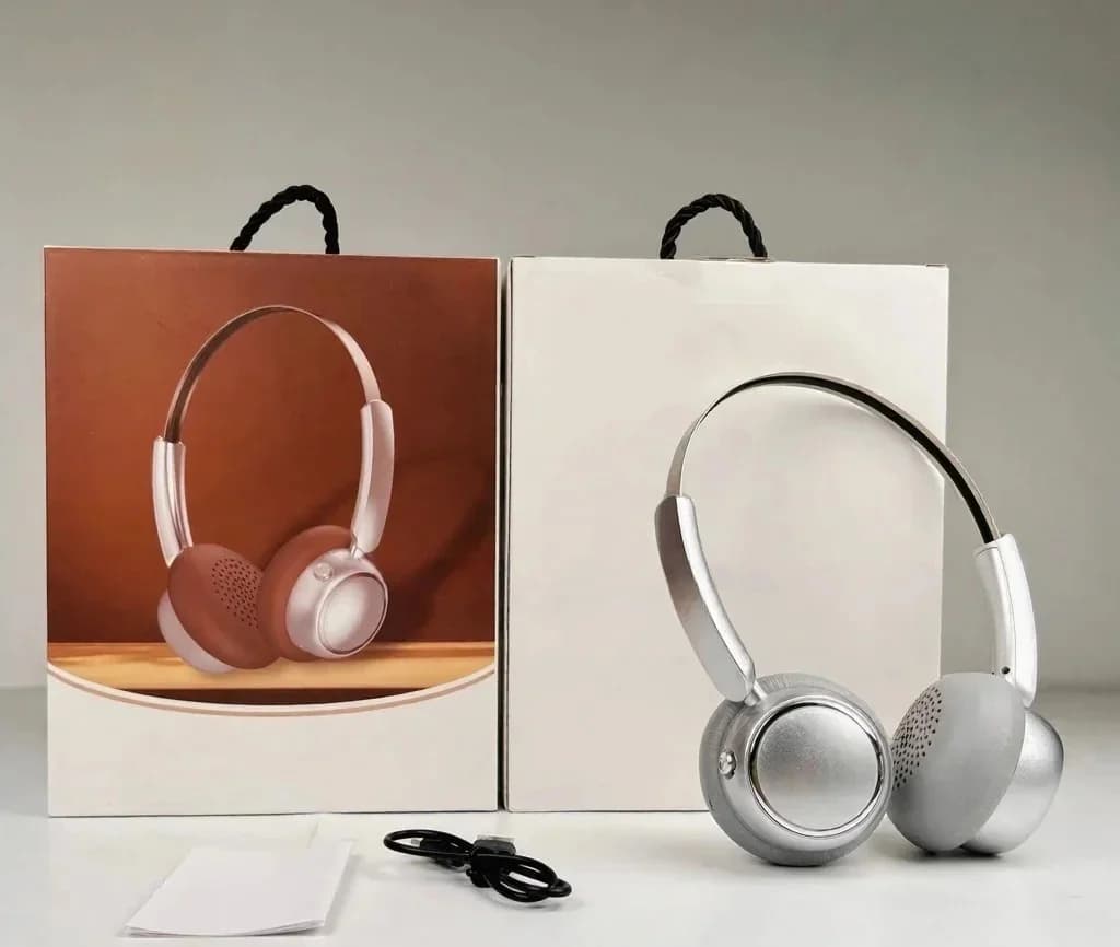 Fone de Ouvido Sem Fio Retro Over-Ear com Rádio FM e Bluetooth 5.4