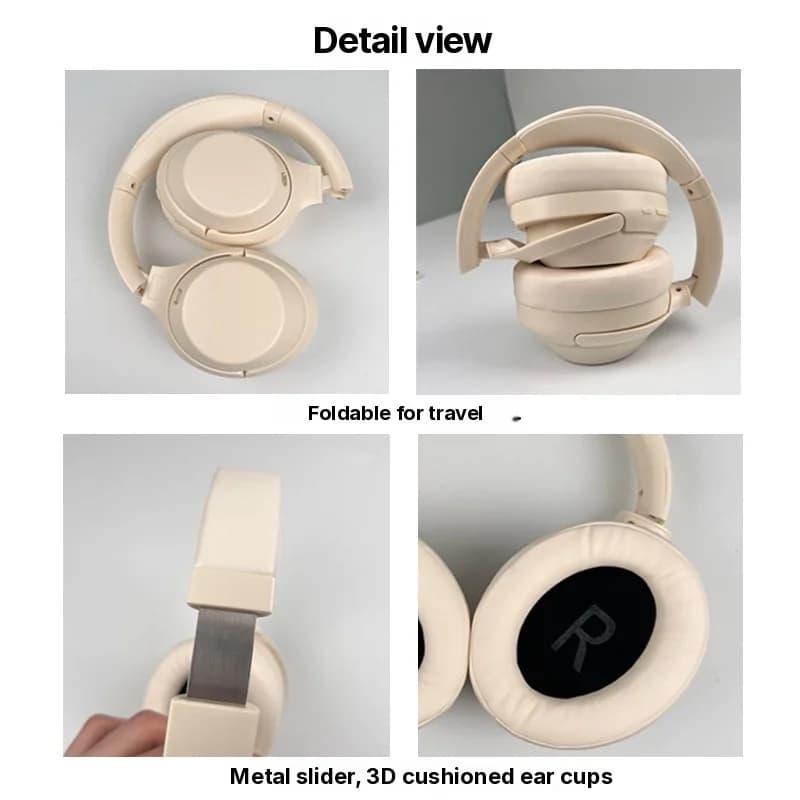 Fones de Ouvido Bluetooth Sem Fio Circum-auriculares com Cancelamento Ativo de Ruído