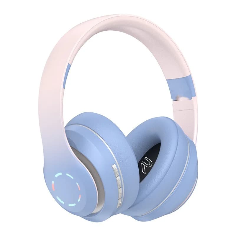 Fones de Ouvido Sem Fio Over-Ear com Luzes LED e Rádio FM