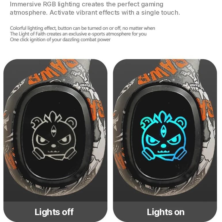 Fones de Ouvido Bluetooth Over-Ear com Rádio FM e Luzes LED