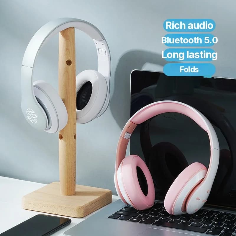 Fone de Ouvido Wireless Bluetooth Over-Ear com Longa Duração de Bateria