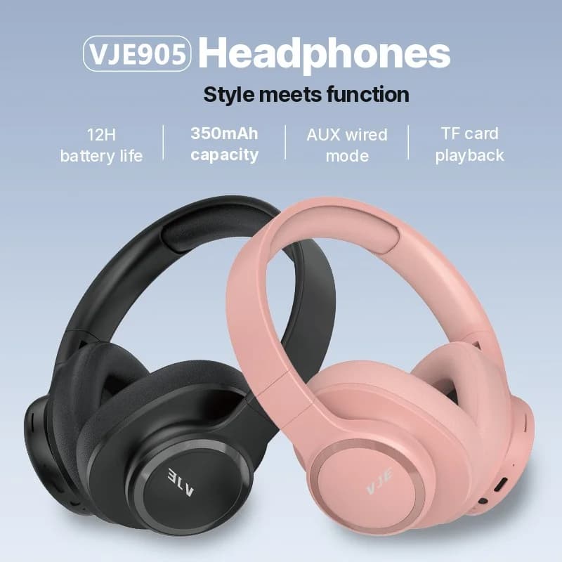 Fone de Ouvido Sem Fio Over-Ear com Longa Duração da Bateria e Bluetooth 5.4