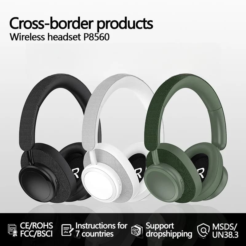 Fone de Ouvido Bluetooth Over-Ear com Graves Profundos e Longa Duração da Bateria