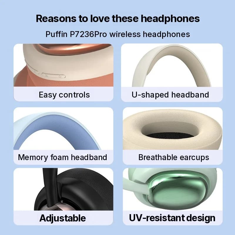 Fone de Ouvido Bluetooth Sem Fio Over-Ear com Microfone e Drivers de 40mm