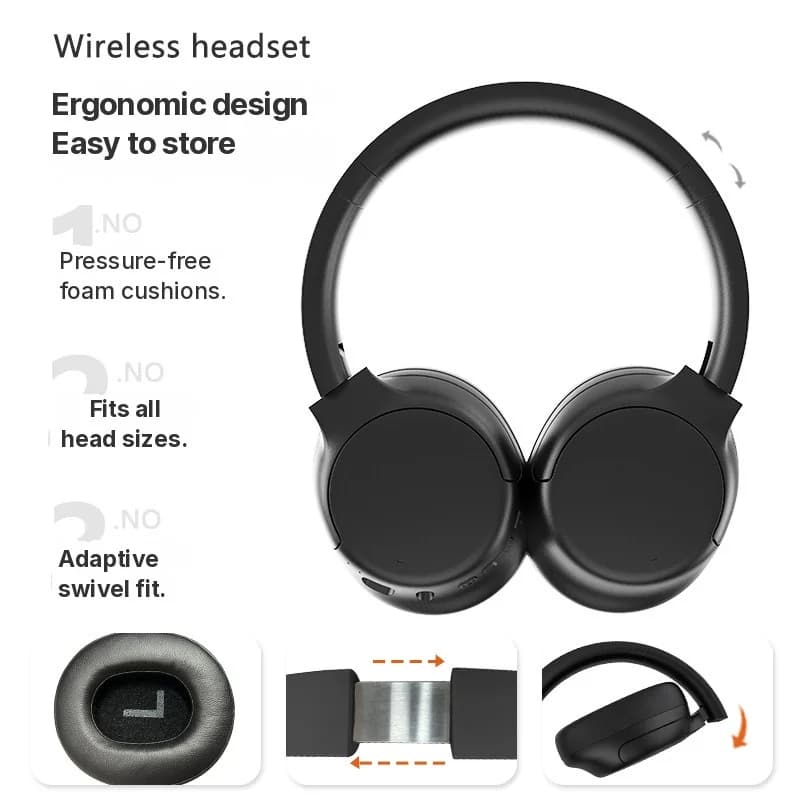 Fones de Ouvido Bluetooth Sem Fio com Cancelamento de Ruído Ativo