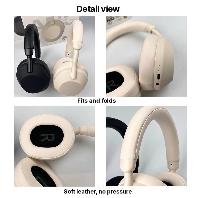 Fones de Ouvido Bluetooth Sem Fio Over-Ear com Cancelamento Ativo de Ruído e Som Estéreo