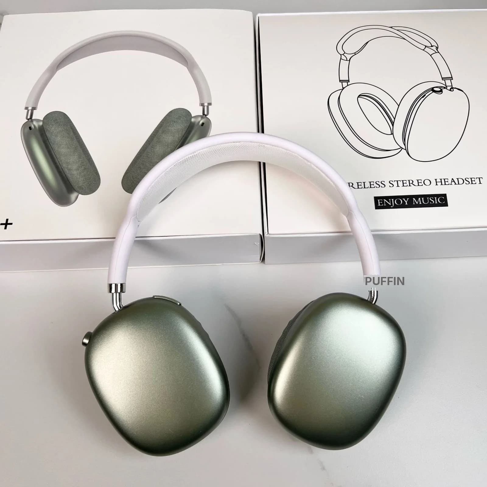 Fone de Ouvido Bluetooth Sem Fio com Rádio FM e Slot para Cartão TF