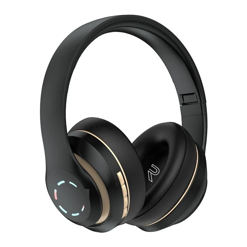 Fones de Ouvido Sem Fio Over-Ear com Luzes LED e Rádio FM