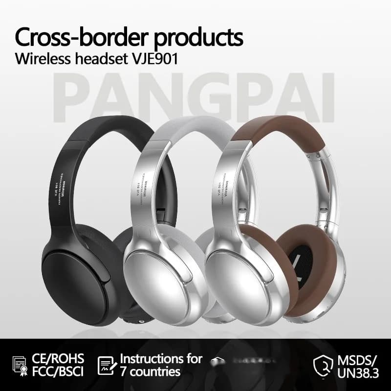 Fones de Ouvido Bluetooth Sem Fio Retrô Over-Ear Estéreo com Microfone