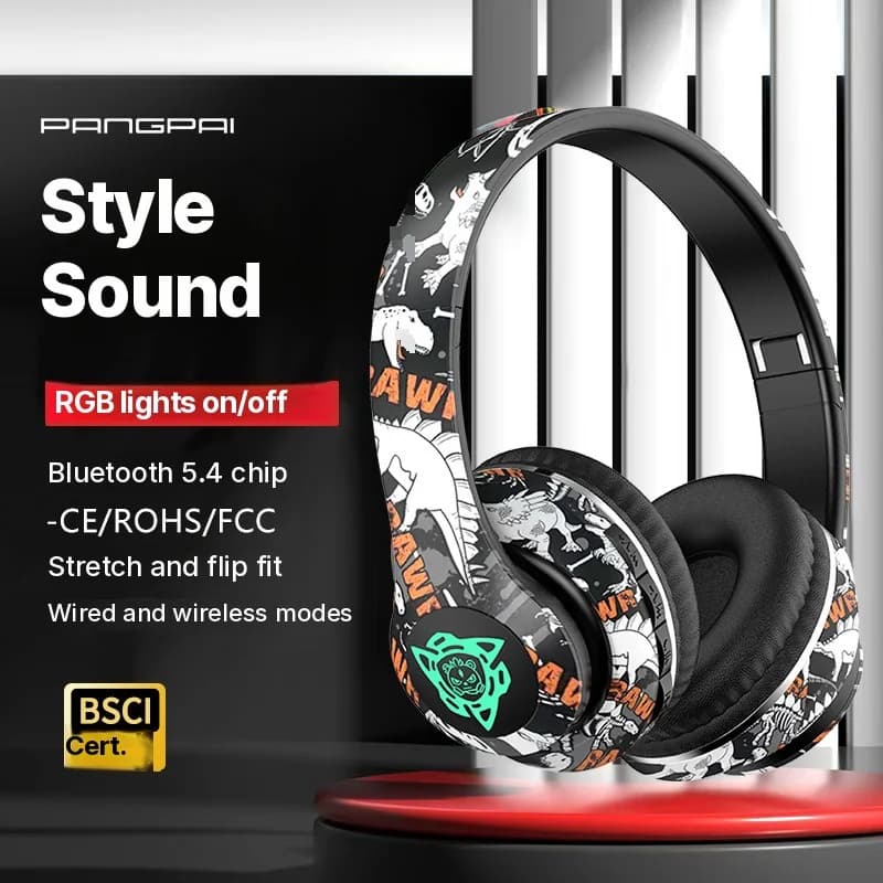 Fones de Ouvido Bluetooth Sem Fio Over-Ear com Microfone, Driver de 40mm, Bateria de 350mAh