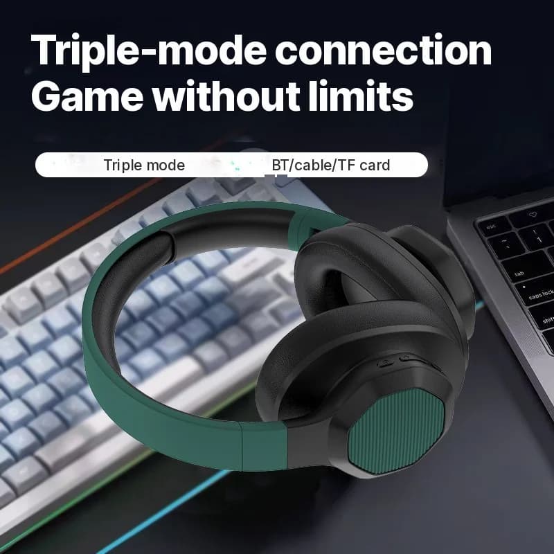 Fone de Ouvido Bluetooth Over-Ear com Rádio FM e Slot para Cartão TF