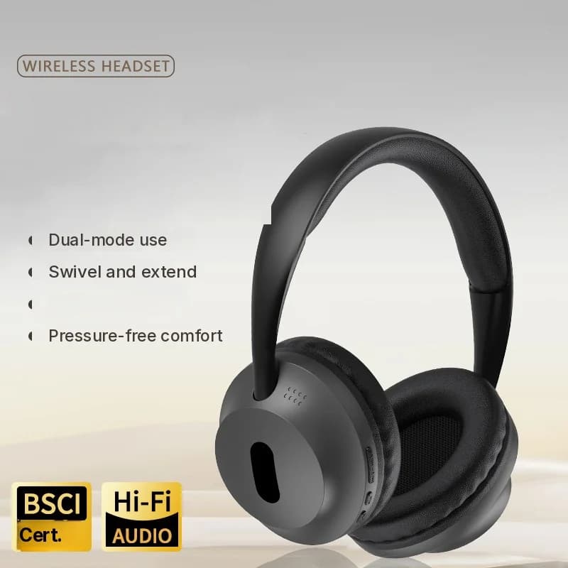 Fone de Ouvido Bluetooth Wireless Over-Ear com Microfone e Cabo de Áudio 3,5mm