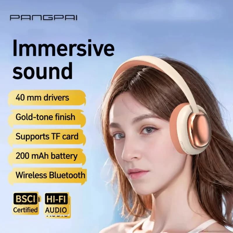 Fone de Ouvido Bluetooth Sem Fio Over-Ear com Microfone e Drivers de 40mm