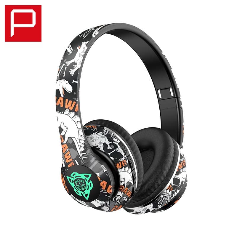 Fone de Ouvido Bluetooth Dobrável Over-Ear com Design Grafite
