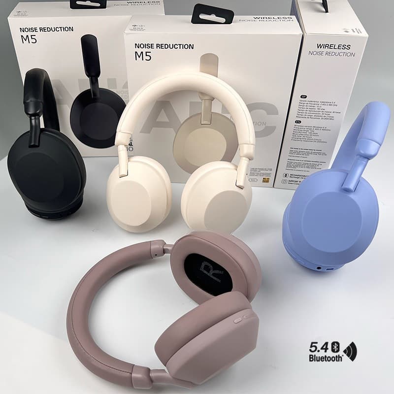 Fones de Ouvido Bluetooth Sem Fio Over-Ear com Cancelamento Ativo de Ruído e Som Estéreo