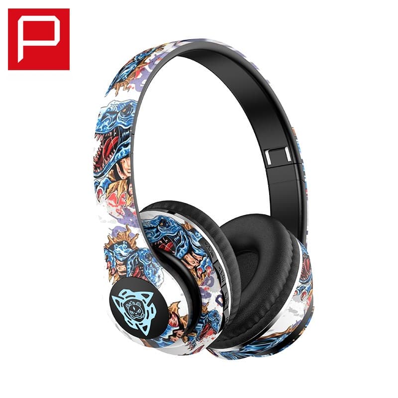 Fone de Ouvido Bluetooth Dobrável Over-Ear com Design Grafite