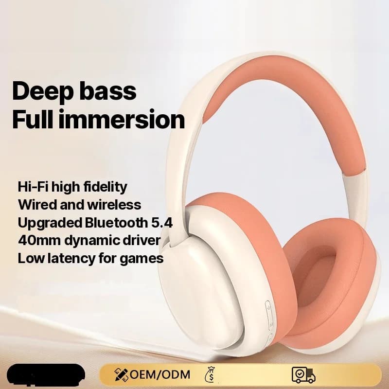 Fone de Ouvido Bluetooth Over-Ear com Rádio FM e Slot para Cartão TF