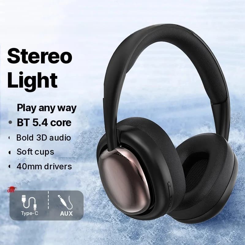 Fone de Ouvido Bluetooth Sem Fio Over-Ear com Microfone e Drivers de 40mm