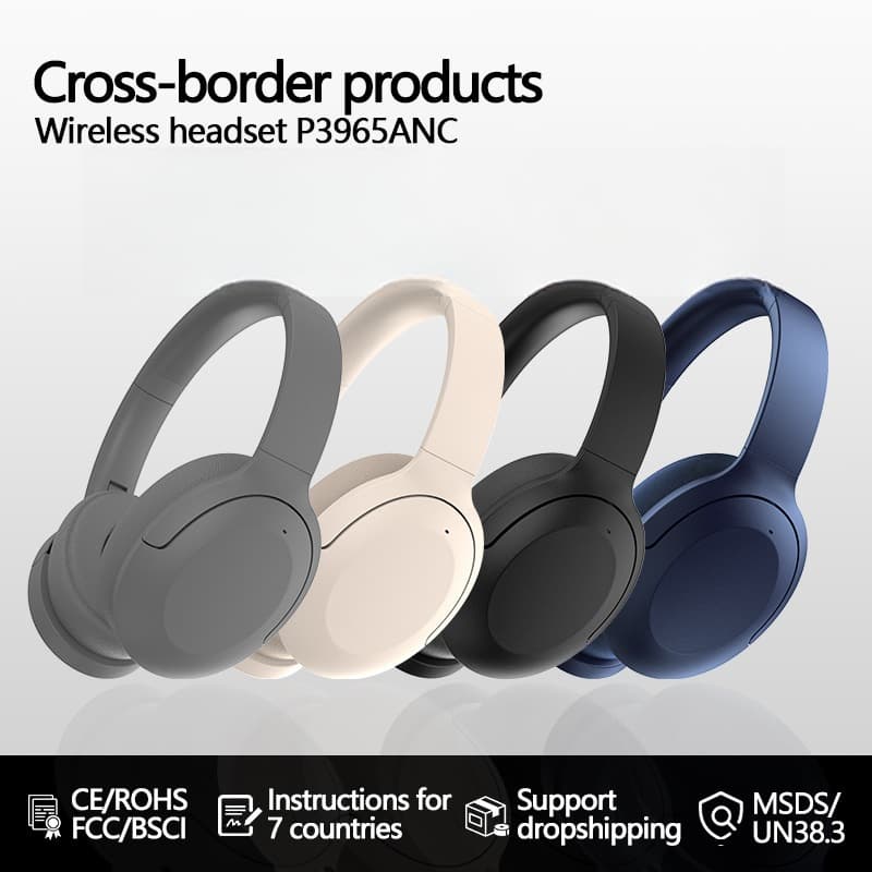 Fones de Ouvido Bluetooth com Cancelamento Ativo de Ruído Over-Ear Sem Fio 5.4