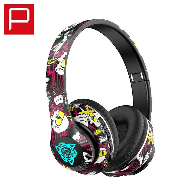 Fone de Ouvido Bluetooth Dobrável Over-Ear com Design Grafite